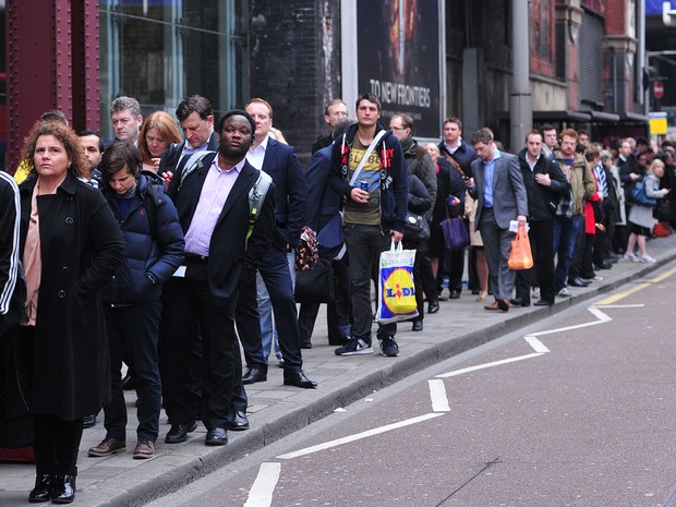 Greve do metrô provoca caos no transporte público de Londres (Foto: Carl Court/AFP)